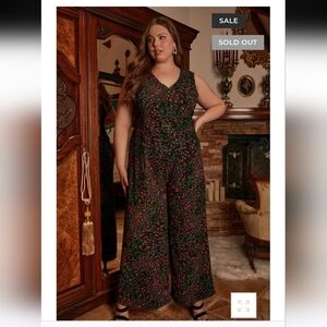 🍁🍂NWT Sugarlips 2x Garden State of Mind Larah Wide Leg Jumpsuit